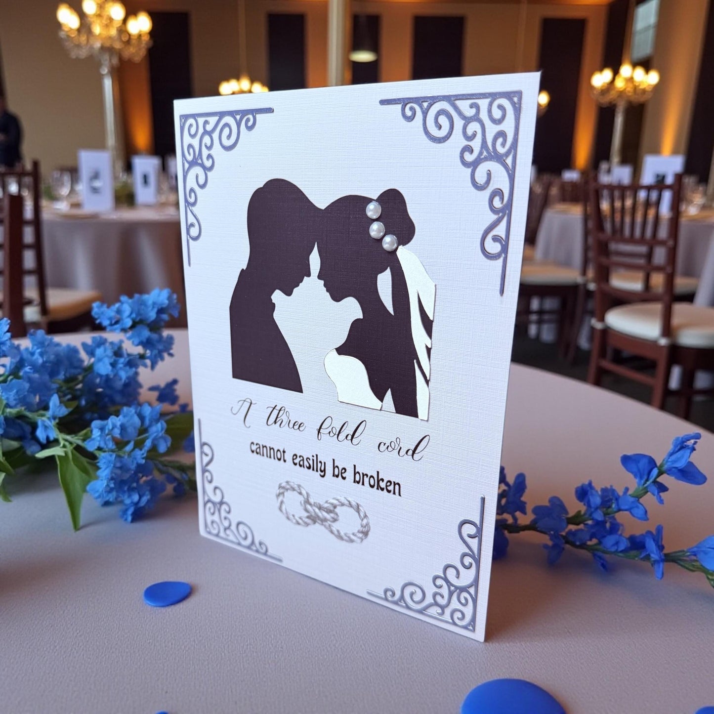 Three Fold Cord Wedding Greeting Card (5x7)