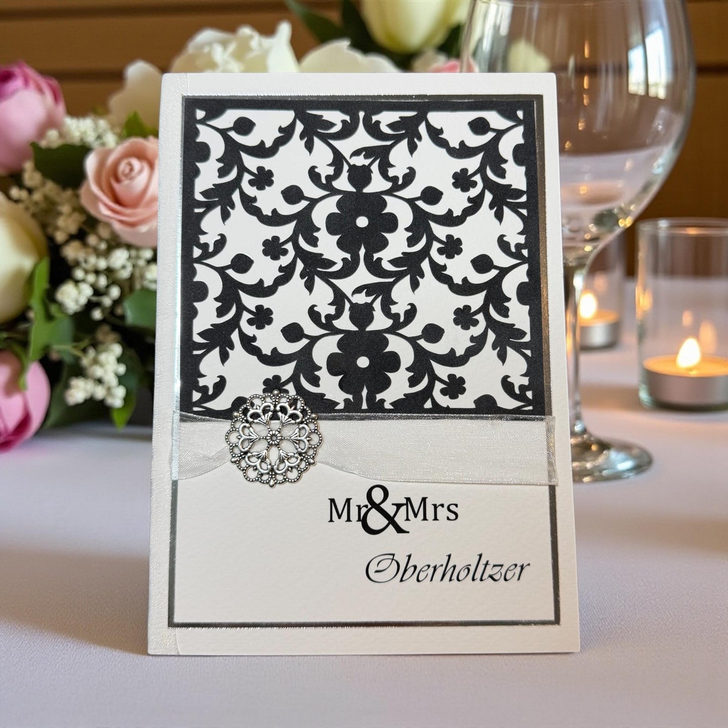 Mr & Mrs Name Wedding Greeting Card (5x7)
