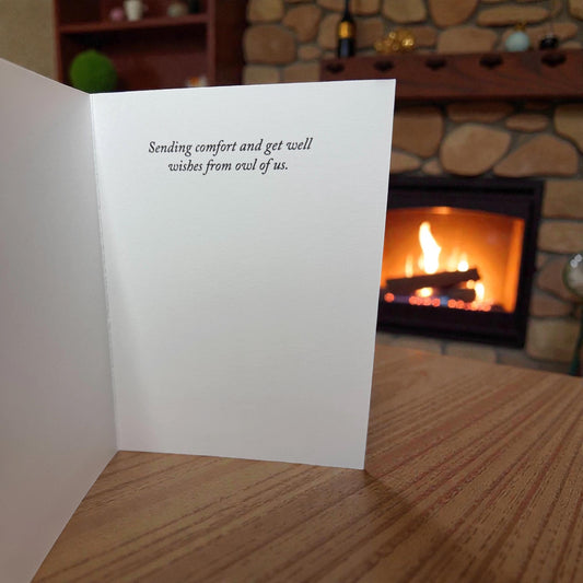 Owl Get Well Greeting Card (5x7) Psalm 102:6