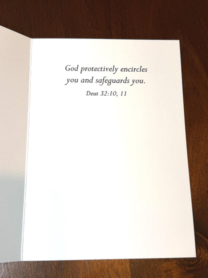 Like an Eagle Greeting Card (5x7) Deut 32:10,11