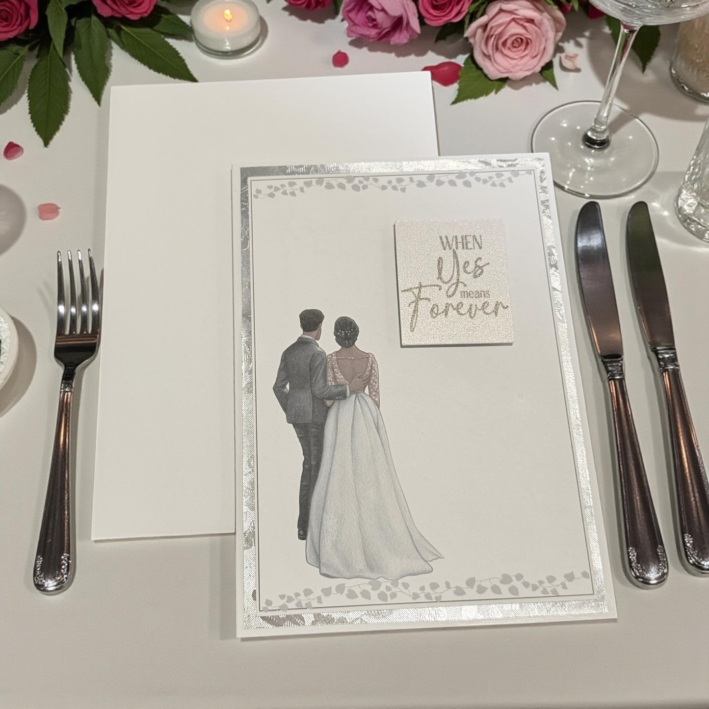 When Yes Means Forever Wedding Greeting Card (5x7)