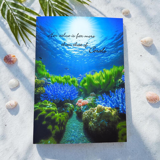 More Than Corals Greeting Card (5x7) Prov 31:29