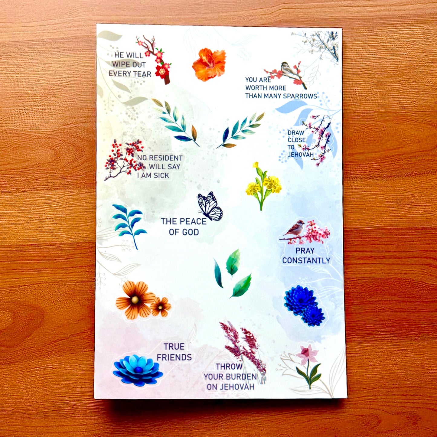 JW Waterproof Sticker Sheet Set - Scriptural Thoughts