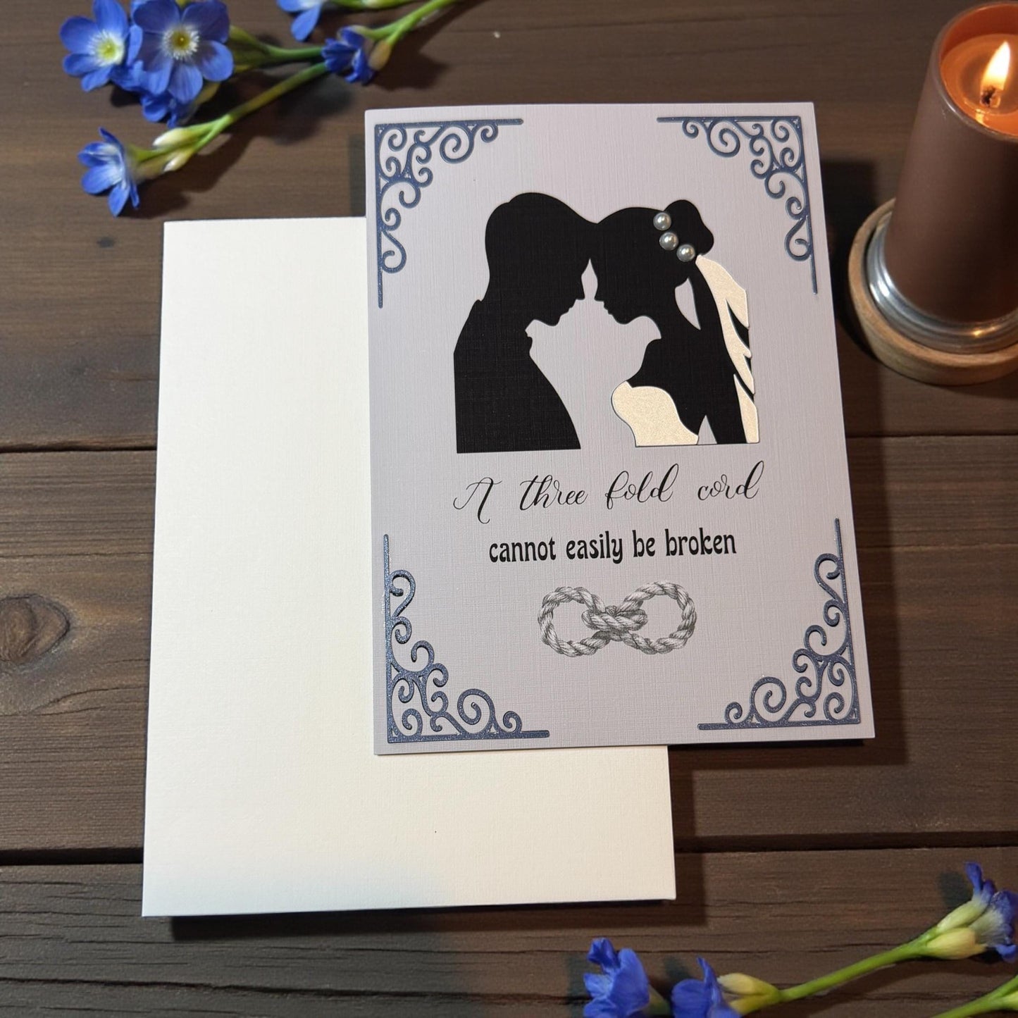 Three Fold Cord Wedding Greeting Card (5x7)