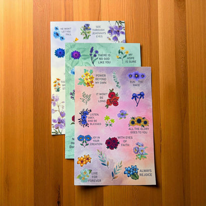 JW Waterproof Sticker Sheet Set - Our Favorite Songs Series 1