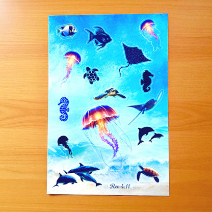 JW Waterproof Sticker Sheet Set - Scriptural Thoughts