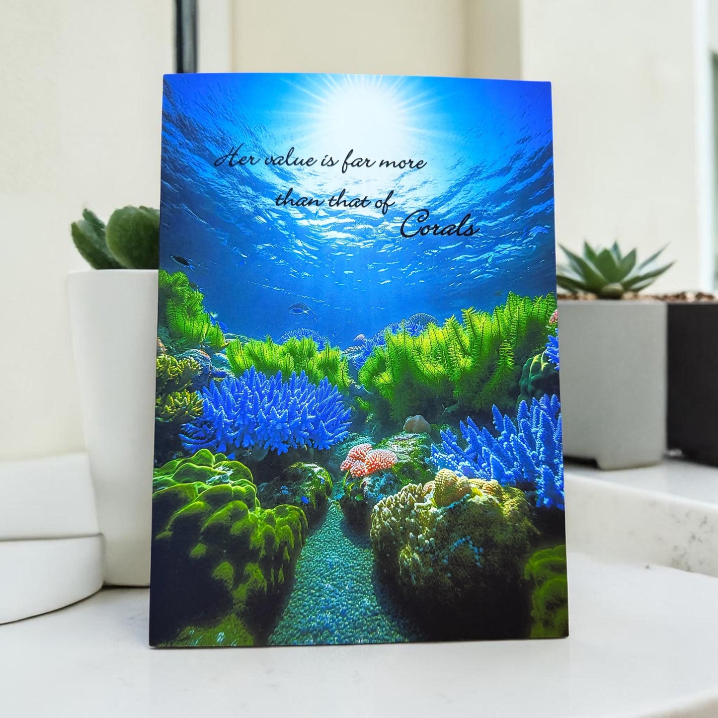 More Than Corals Greeting Card (5x7) Prov 31:29