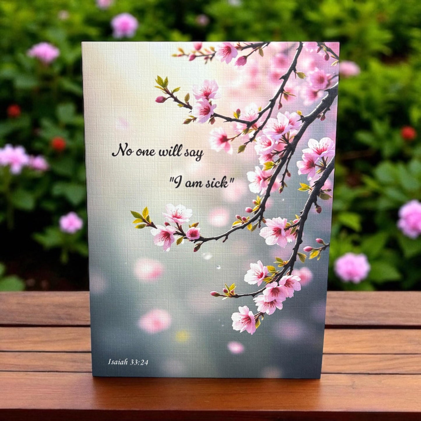 No One Will Say I Am Sick Greeting Card (5x7) Isaiah 33:24