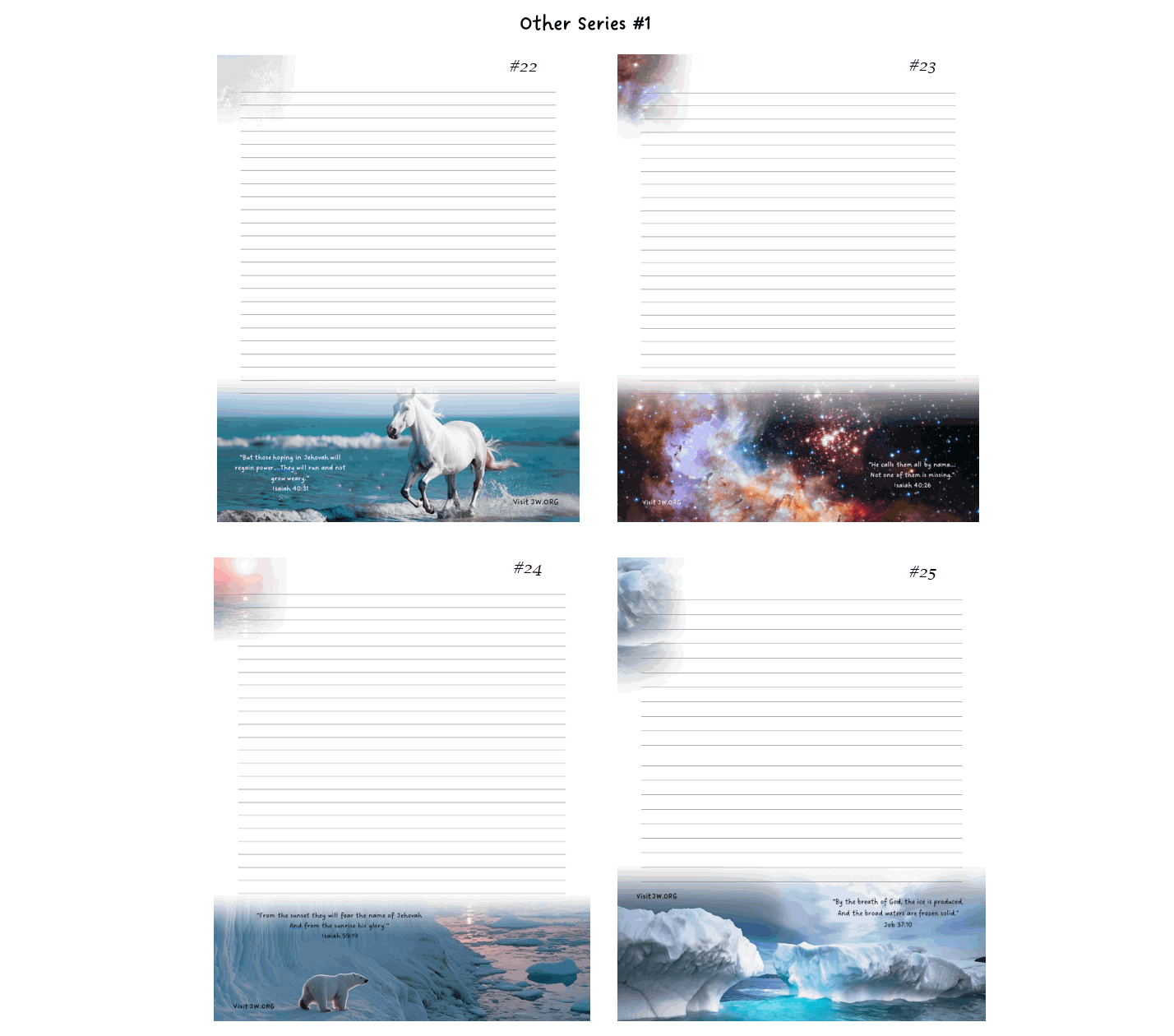 JW Borderless Letter Writing Stationery Set