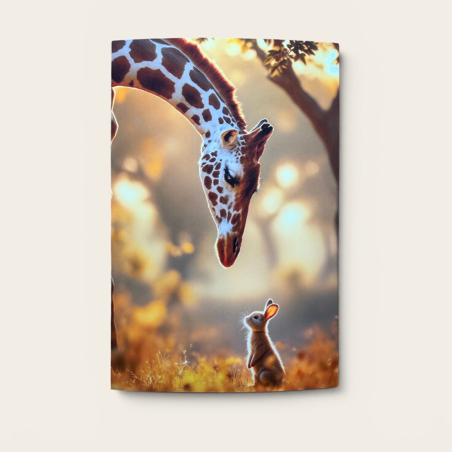 Safari Series: Giraffe and Rabbit Postcard