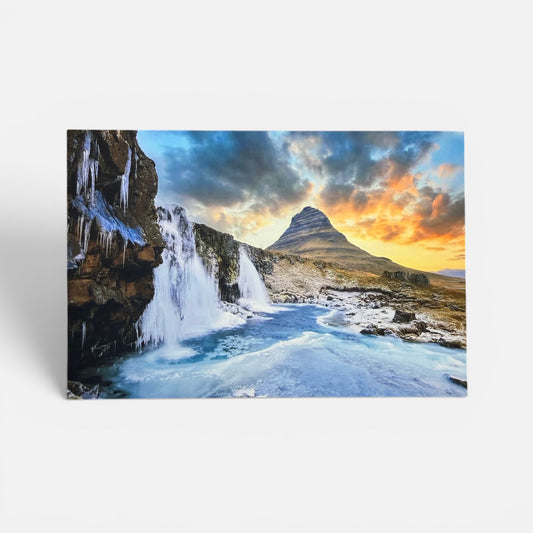 Nature Series: Frozen Waterfalls Postcard