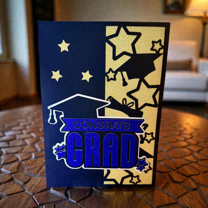 Stars Cutout Graduation Greeting Card