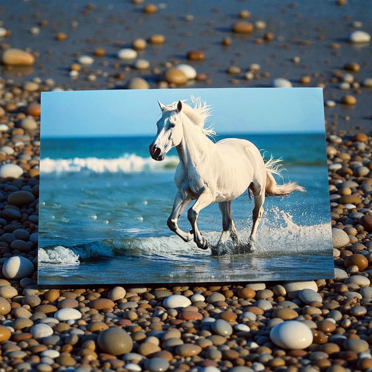 Horses Series: Running Camargue Postcard