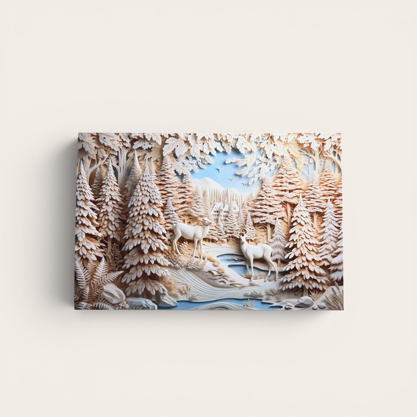 Woodland Series: Winter Deer Postcard