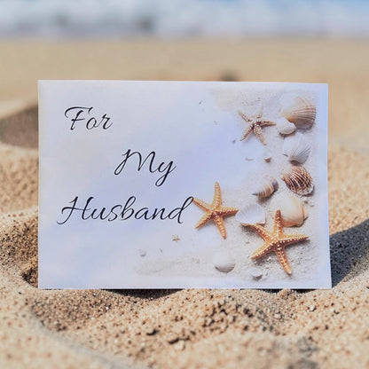 Ocean Sunset Anniversary Greeting Card (5x7)