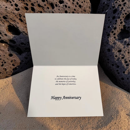 Ocean Sunset Anniversary Greeting Card (5x7)