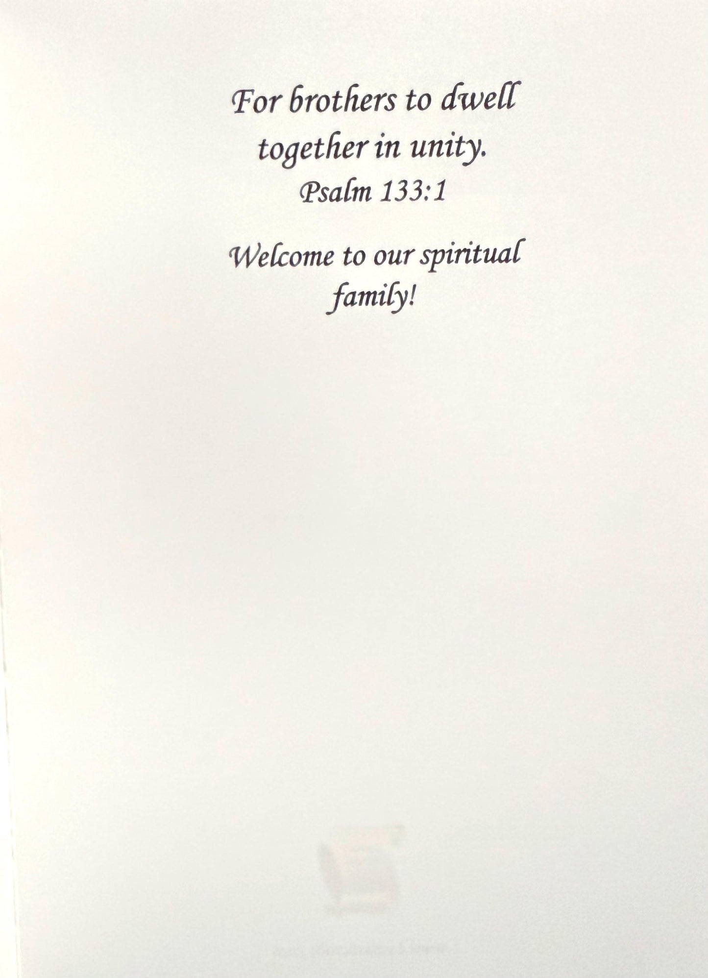 Welcome to our Congregation Greeting Card (5x7) Psalm 133:1