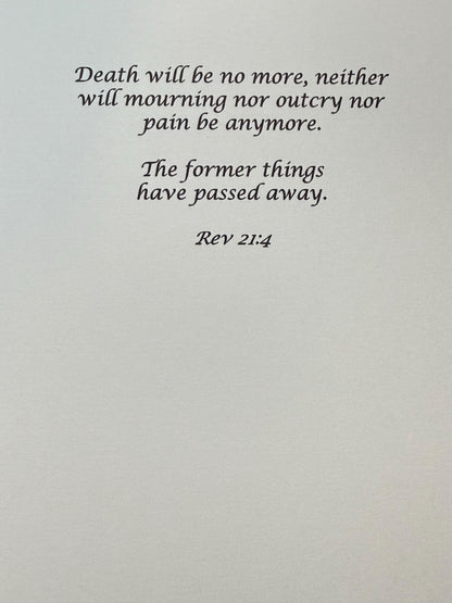 Wipe Out Every Tear Greeting Card (5x7) Revelation 21:4