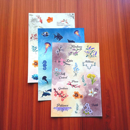 JW Waterproof Sticker Sheet Set - Scriptural Thoughts