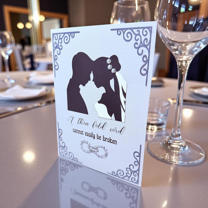 Three Fold Cord Wedding Greeting Card (5x7)