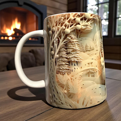 Winter Forest Bunny Mug - 15oz