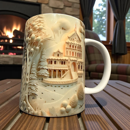 Winter Forest Bunny Mug - 15oz