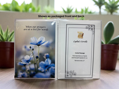 Encouragement Greeting Card (5x7) Romans 8:26,27