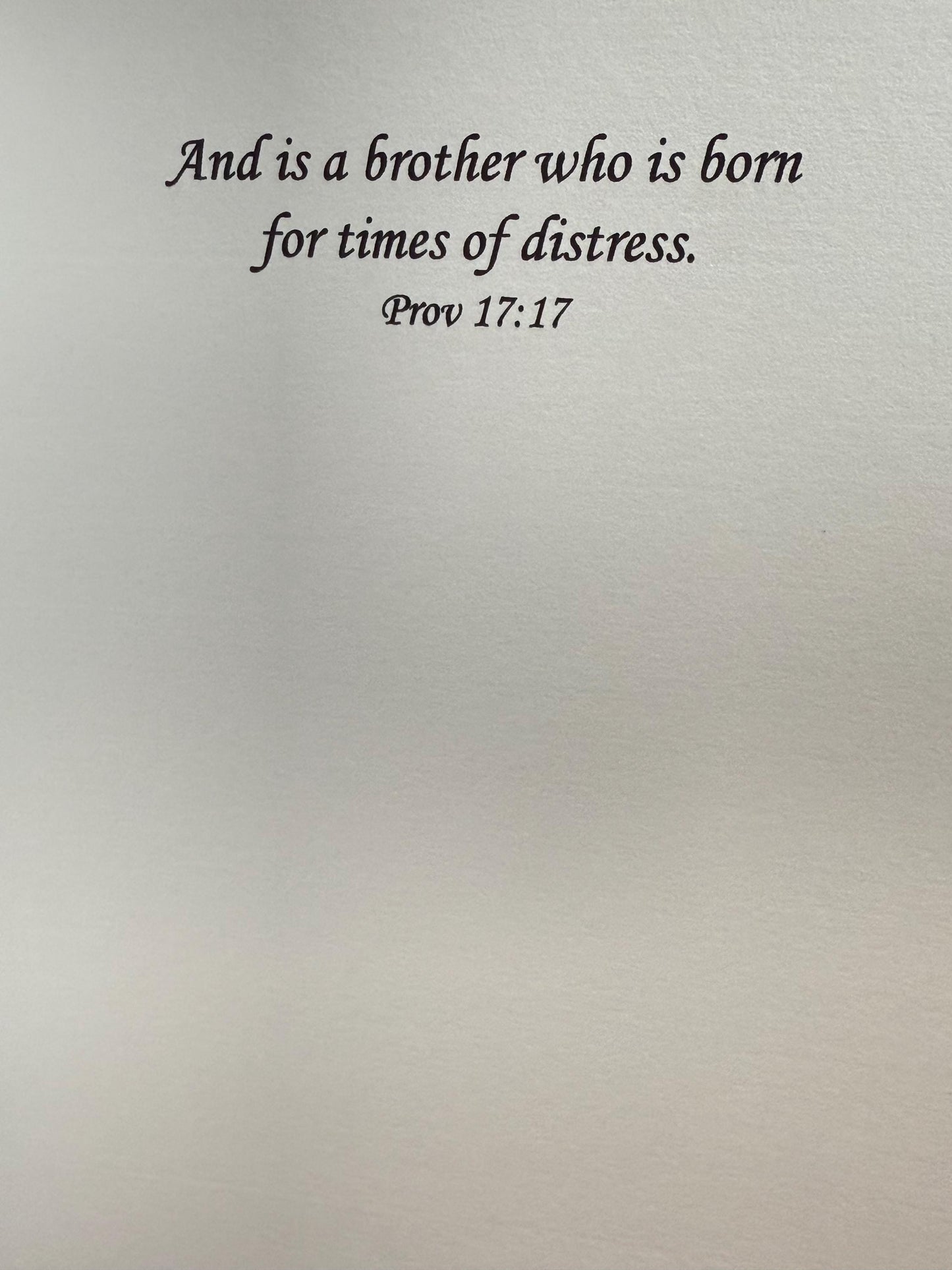 True Friend Greeting Card (5x7) Proverbs 17:17
