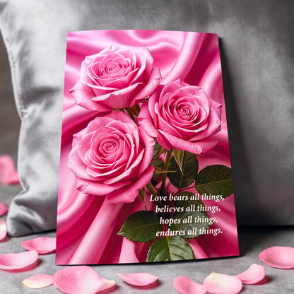 Love Never Fails Anniversary Greeting Card (5x7)