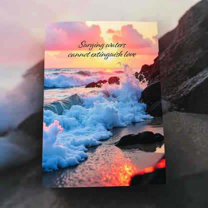 Surging Waters Anniversary Greeting Card (5x7) Ca 8:7