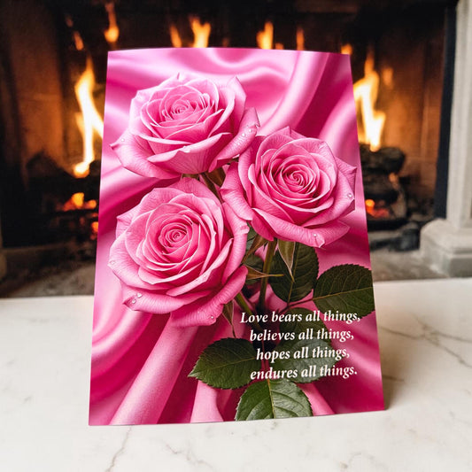 Love Never Fails Anniversary Greeting Card (5x7)