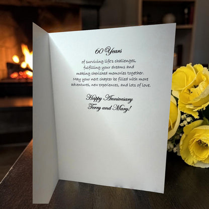 Custom Anniversary Card with Embellishments (5x7)